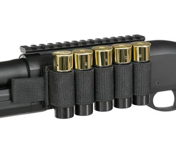 8Fields Tactical Shotgun Shell Holder 5 Pieces Black